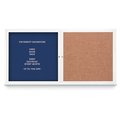 United Visual Products Corkboard, Blue Spruce/Bronze, 60"x36" UV432HPLUS-BRONZE-BLSPRU